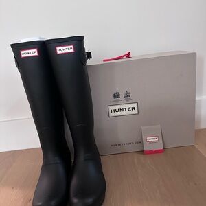 Hunter Matte Black Women's Rain Boots